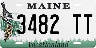ME license plate 3482TT