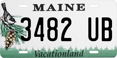 ME license plate 3482UB