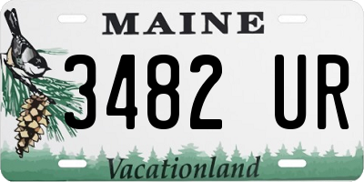 ME license plate 3482UR