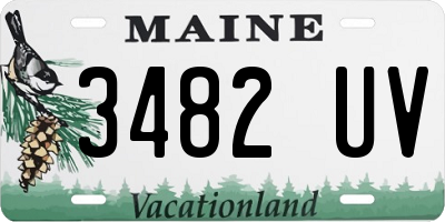 ME license plate 3482UV