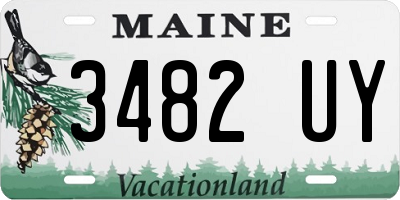 ME license plate 3482UY