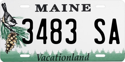 ME license plate 3483SA