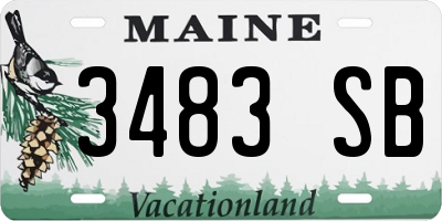 ME license plate 3483SB