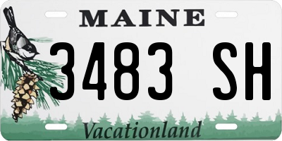 ME license plate 3483SH
