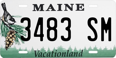ME license plate 3483SM
