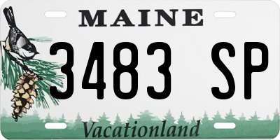 ME license plate 3483SP
