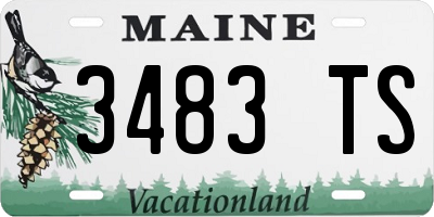 ME license plate 3483TS