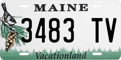 ME license plate 3483TV