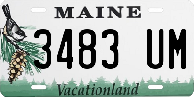 ME license plate 3483UM