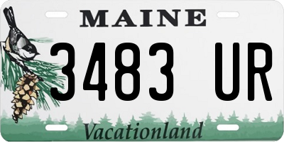 ME license plate 3483UR