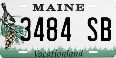 ME license plate 3484SB