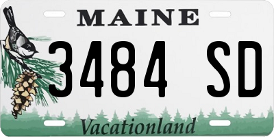 ME license plate 3484SD