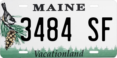 ME license plate 3484SF