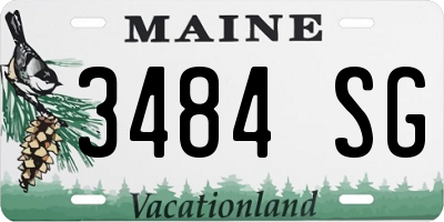 ME license plate 3484SG