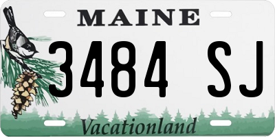 ME license plate 3484SJ