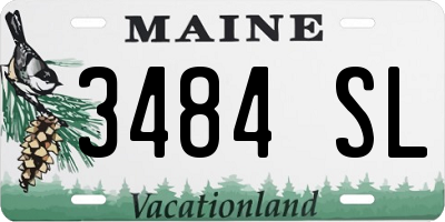 ME license plate 3484SL