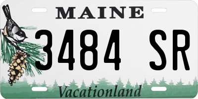 ME license plate 3484SR