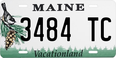 ME license plate 3484TC