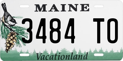 ME license plate 3484TO