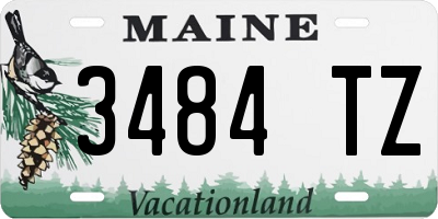 ME license plate 3484TZ