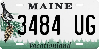 ME license plate 3484UG
