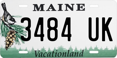 ME license plate 3484UK