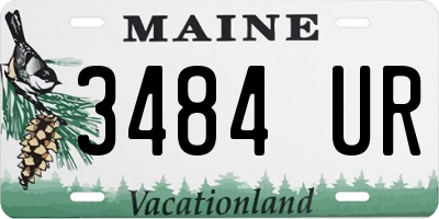 ME license plate 3484UR