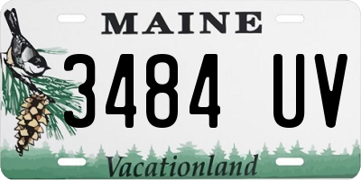 ME license plate 3484UV