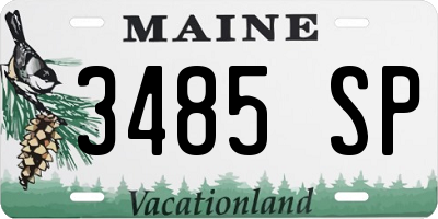 ME license plate 3485SP