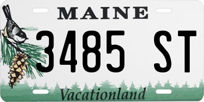 ME license plate 3485ST