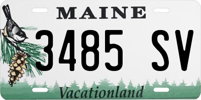 ME license plate 3485SV