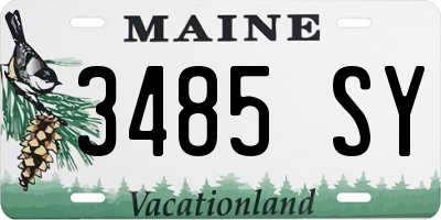 ME license plate 3485SY