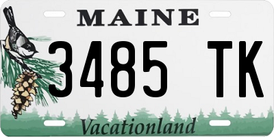 ME license plate 3485TK