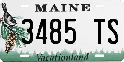 ME license plate 3485TS