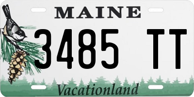 ME license plate 3485TT