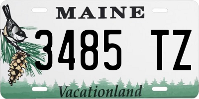 ME license plate 3485TZ