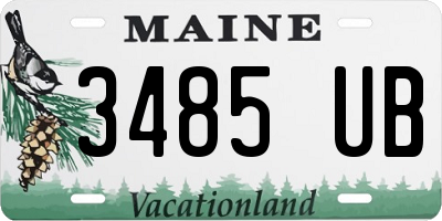 ME license plate 3485UB