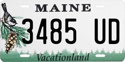 ME license plate 3485UD