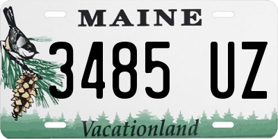 ME license plate 3485UZ