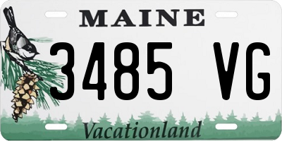 ME license plate 3485VG