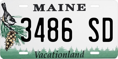 ME license plate 3486SD