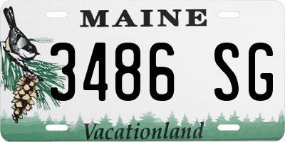 ME license plate 3486SG