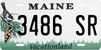 ME license plate 3486SR