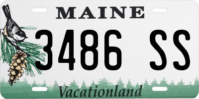 ME license plate 3486SS