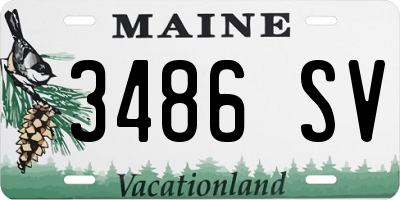 ME license plate 3486SV
