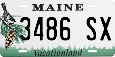 ME license plate 3486SX