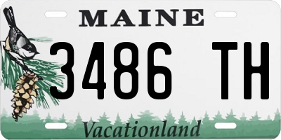 ME license plate 3486TH