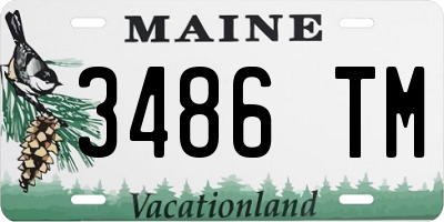 ME license plate 3486TM