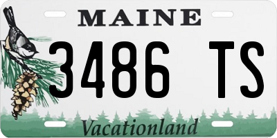 ME license plate 3486TS