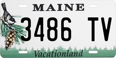 ME license plate 3486TV